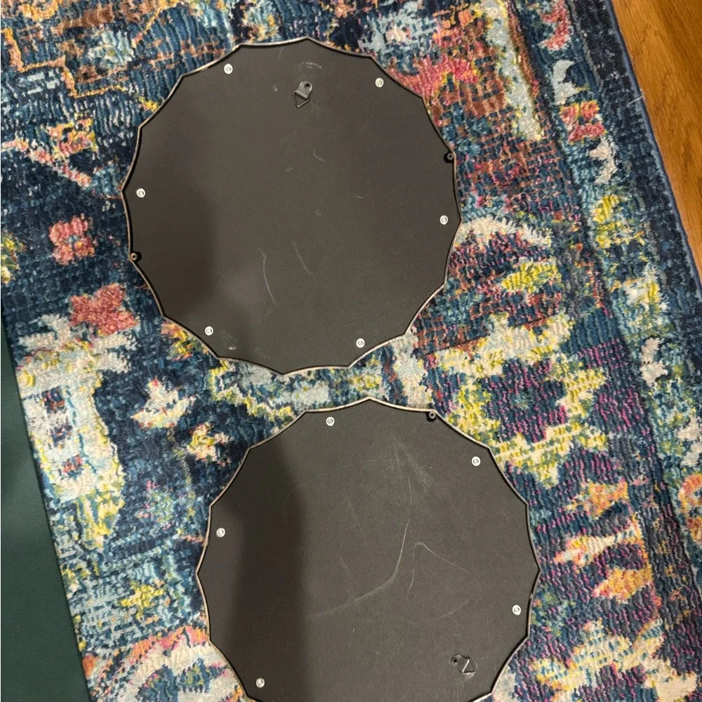 Set of two wall accent mirrors